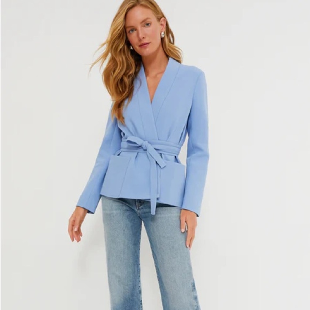 Tuckernuck Light Blue Gracie Wrap Blazer